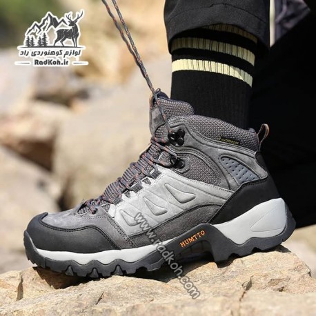 کفش کوهپیمایی و طبیعت گردی مردانه هامتو کد humtto 230270A-1 رنگ خاکستری تیره