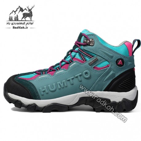 کفش کوهنوردی زنانه هامتو مدل 6908-2 رنگ آبی فیروزه ای