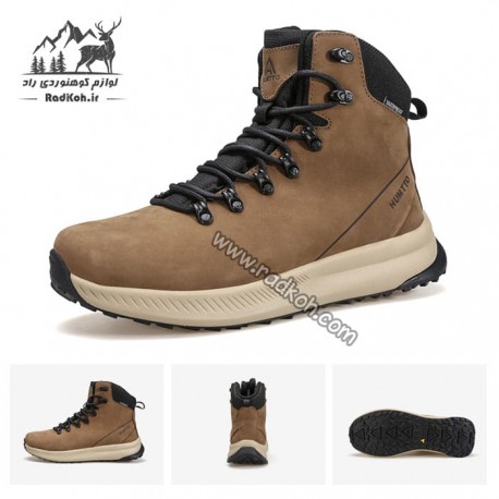 کفش ساقدار مردانه چرم هامتو مدل humtto 230133A-2 رنگ خاکی