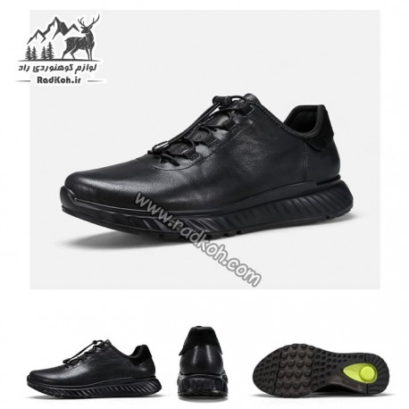 کفش طبیعت گردی چرم مردانه هامتو مدل 330179A-1 رنگ مشکی