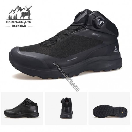 کفش راحتی نیم بوت مردانه هامتو مدل 230969A-1 بند دیسکی  رنگ مشکی