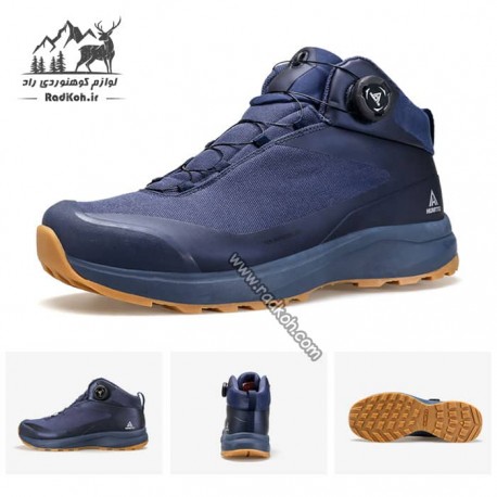 کفش راحتی نیم بوت مردانه هامتو مدل 230969A-2 بند دیسکی رنگ سرمه ای