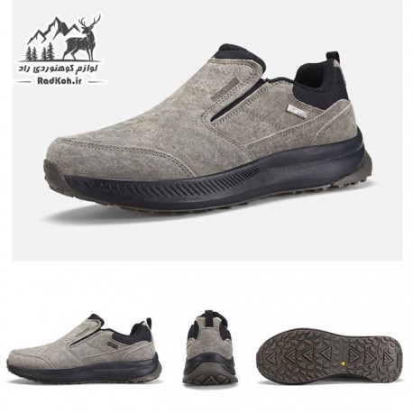 کفش چرم بدون بند مردانه هامتو مدل 330401A-2 رنگ خاکی