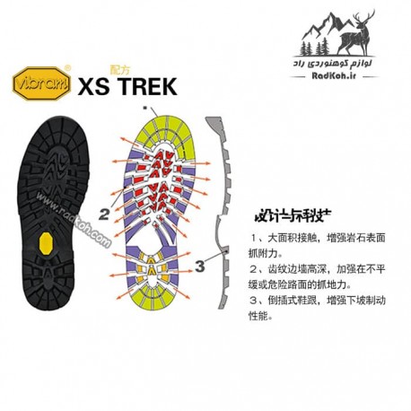 کفش کوهنوردی مردانه و زنانه هاناگال مدل hunagal Sirius رنگ خاکستری/آبی