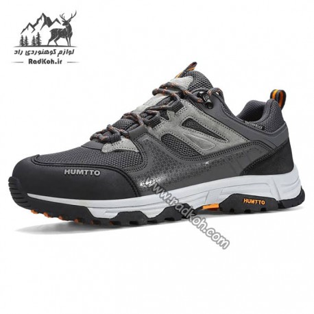 کفش پیاده روی مردانه هامتو مدل 140664A-1 رنگ خاکستری تیره