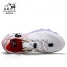 کفش صندل تابستانی زنانه هامتو مدل 630551B-6 رنگ سفید عاجی/صورتی روشن