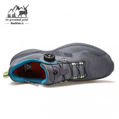 کفش پیاده روی مردانه هامتو مدل 340207A-2 بند دیسکی رنگ خاکستری