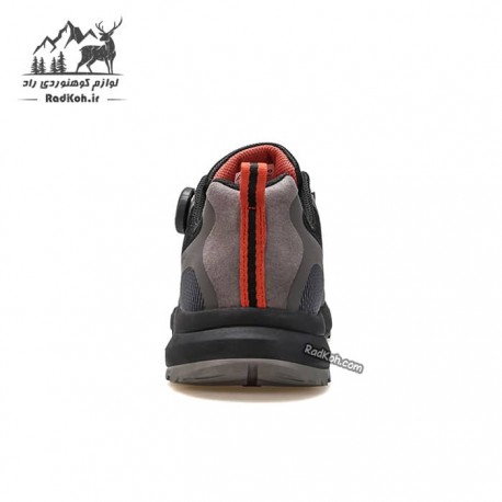 کفش پیاده روی مردانه هامتو مدل 340207A-3 بند دیسکی رنگ مشکی/ خاکستری تیره