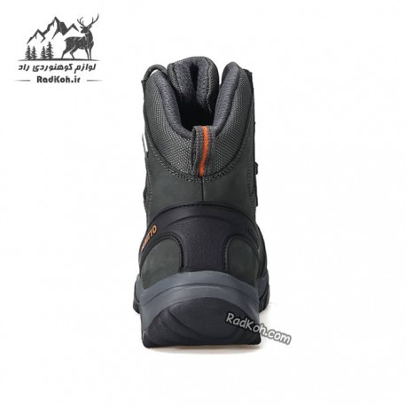 کفش ساقدار مردانه چرم هامتو مدل 230914A-3 رنگ خاکستری تیره