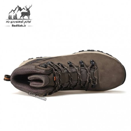 کفش مردانه چرم هامتو مدل 230914A-4 رنگ خاکی تیره