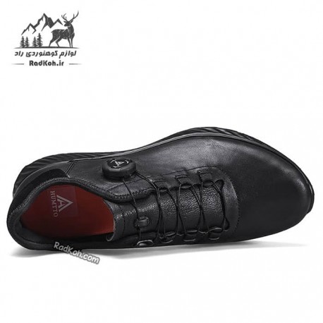 کفش چرم مردانه هامتو مدل 330901A-1 بند دیسکی رنگ مشکی