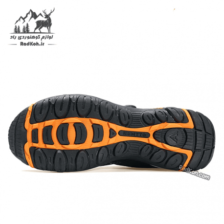 کفش هامتو مردانه مدل 120490A-1 بند دیسکی رنگ مشکی/طوسی