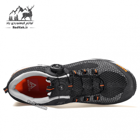 کفش توری تابستانی مردانه هومتو مدل 120490A-1 بند دیسکی رنگ مشکی/طوسی