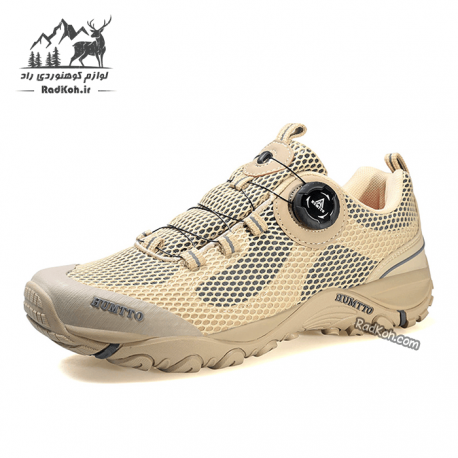 کفش توری تابستانی مردانه هامتو مدل 120490A-2 بند دیسکی رنگ خاکی