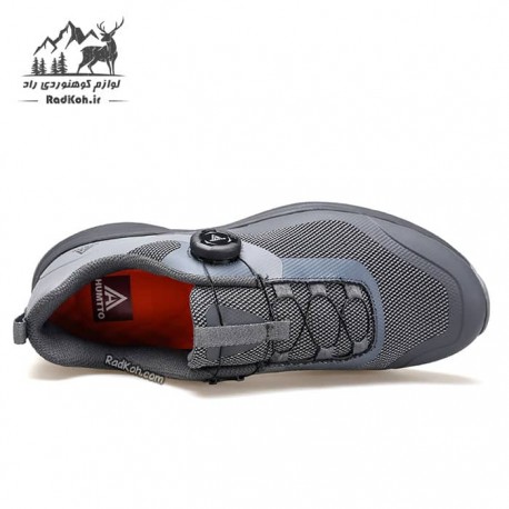 کفش پیاده روی و دویدن مردانه هومتو مدل humtto 330174A-2 بند دیسکی رنگ خاکستری