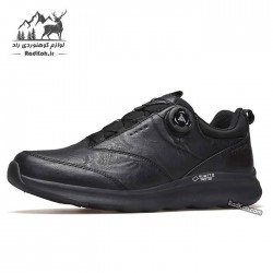 کفش طبی چرم مردانه هامتو مدل 340944A-1 بند دیسکی رنگ مشکی