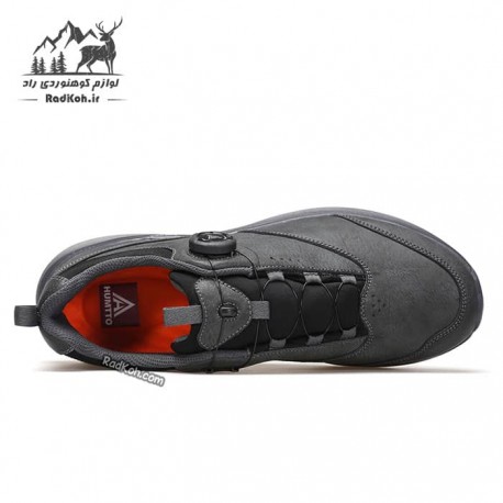 کفش پیاده روی مردانه هومتو مدل humtto 340944A-2 بند دیسکی رنگ خاکستری