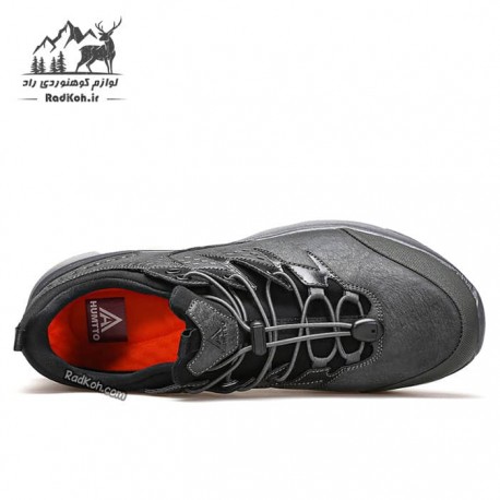 کفش پیاده روی چرم مردانه هومتو مدل humtto 340777A-2 رنگ خاکستری تیره