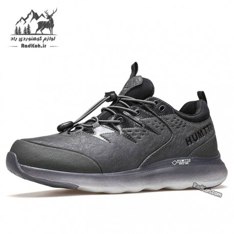 کفش چرم راحتی مردانه هامتو مدل 340777A-2 رنگ خاکستری تیره