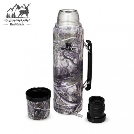 فلاسک کلاسیک طبیعت گردی استنلی مدل Classic Bottle 1 L رنگ طرح شاخ و برگ