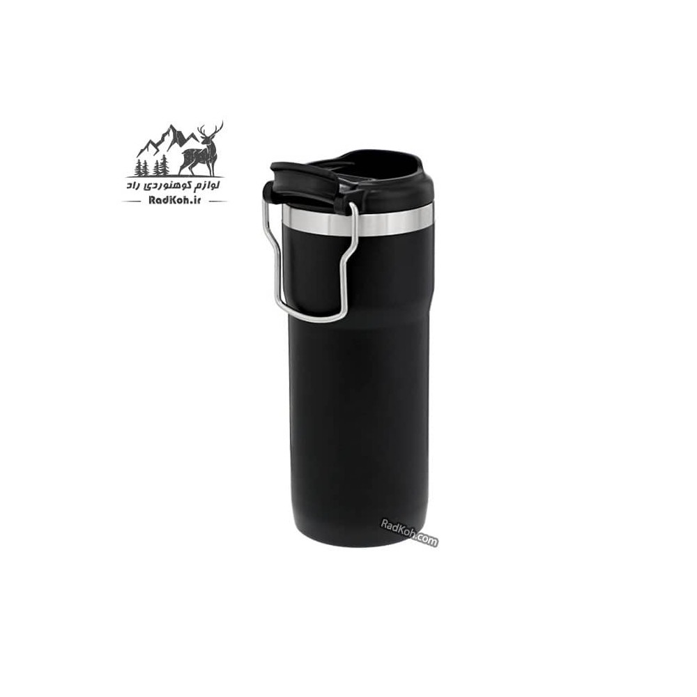 ماگ قفل دار 470 میلی لیتری کلاسیک استنلی مدل Classic TwinLock Mug 0.47L رنگ مشکی