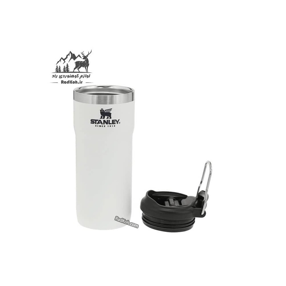 ماگ قفل دار 470 میلی لیتری استنلی مدل Classic TwinLock Mug 0.47L رنگ سفید