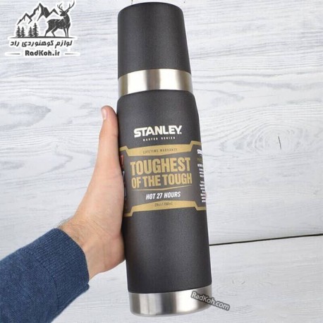 فلاسک نشکن 750 میلی لیتری استنلی مستر مدل Master Thermal Bottle 0.75L رنگ مشکی