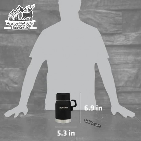 فلاسک غذای نشکن 500 میلی لیتری استنلی مستر مدل Master Food Jar 0.50L رنگ مشکی