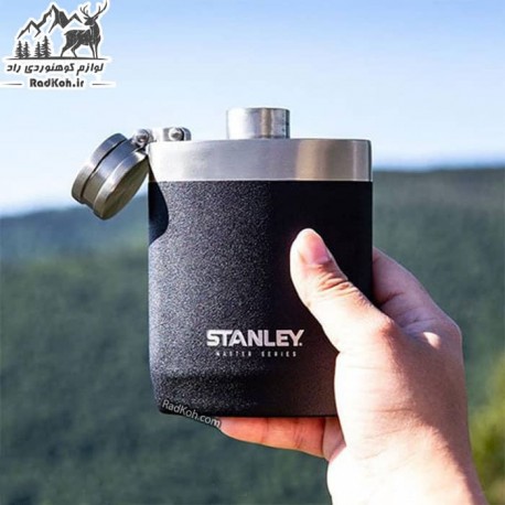 فلاسک جیبی کتابی استنلی مستر مدل Hip Flask 0.23L رنگ مشکی