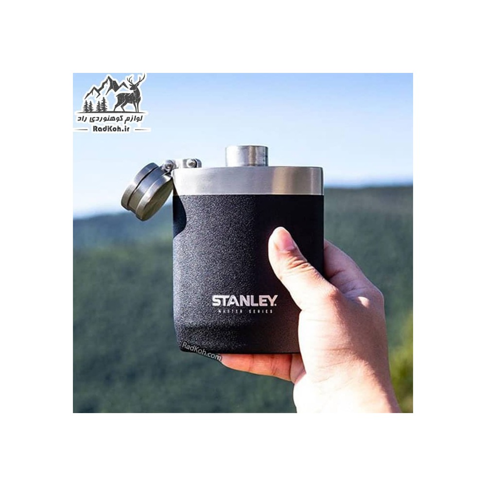 فلاسک جیبی کتابی استنلی مستر مدل Hip Flask 0.23L رنگ مشکی