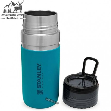 قمقمه دو جداره استنلی 0.47 میلی لیتری مدل Water Bottle 0.47L رنگ آبی فیروزه ای