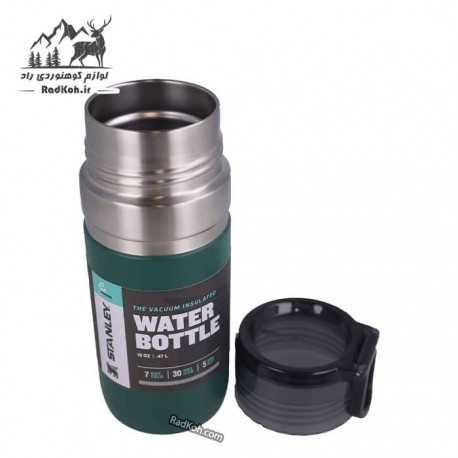 قمقمه دو جداره استنلی 0.47 میلی لیتری مدل Water Bottle 0.47L رنگ سبز