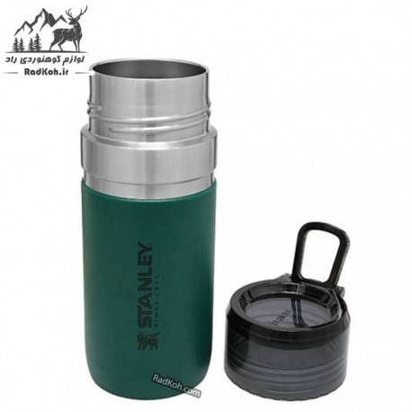 قمقمه دو جداره استنلی 0.47 میلی لیتری مدل Water Bottle 0.47L رنگ سبز