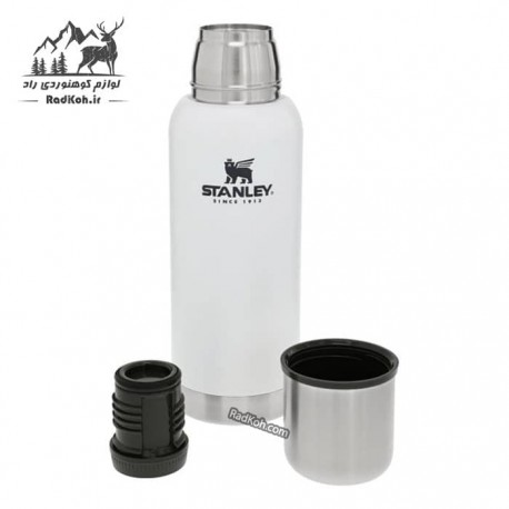 فلاسک بدنه وکیوم 730 میلی لیتری استنلی ادونچر مدل Vacuum Bottle 0.73L رنگ سفید