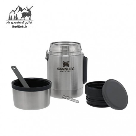 فلاسک غذای با قاشق 530 میلی لیتری استنلی ادونچر مدل Food Jar 0.53L رنگ استیل (نقره ای)