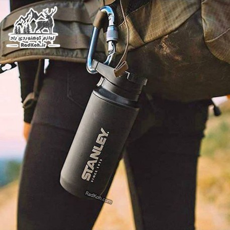 ماگ مسافرتی 470 میلی لیتری استنلی ادونچر مدل Switchback Travel Mug 0.47L رنگ مشکی