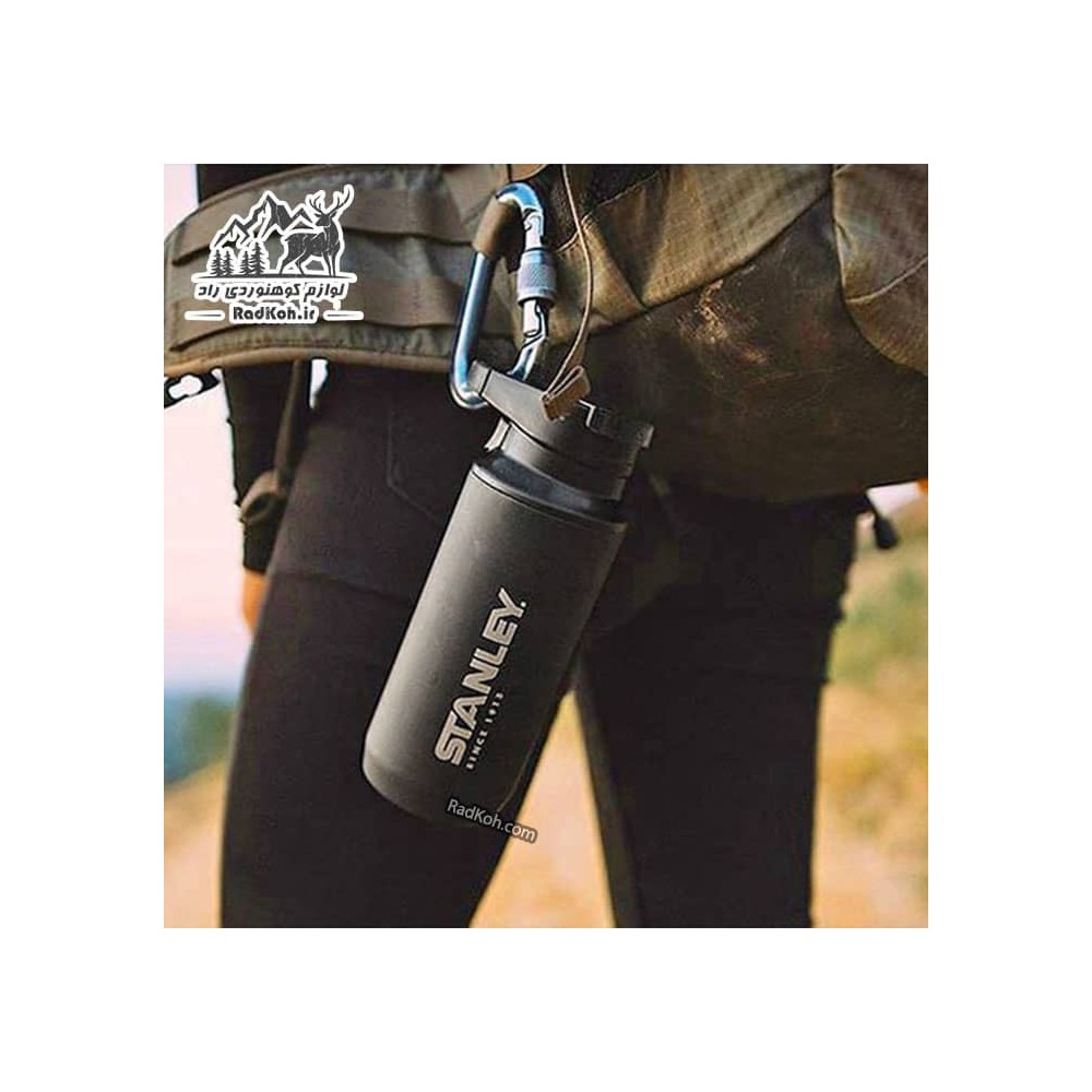 ماگ مسافرتی 470 میلی لیتری استنلی ادونچر مدل Switchback Travel Mug 0.47L رنگ مشکی