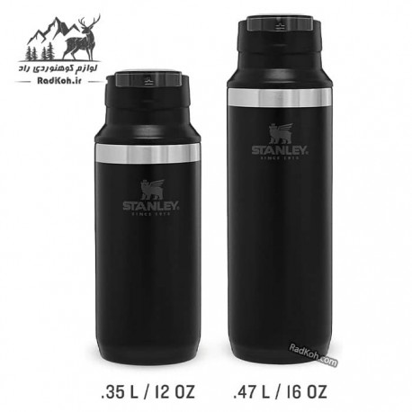 ماگ مسافرتی 470 میلی لیتری استنلی ادونچر مدل Switchback Travel Mug 0.47L رنگ مشکی