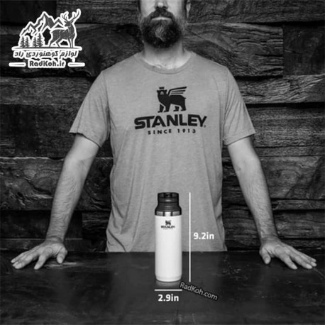 ماگ مسافرتی 470 میلی لیتری استنلی ادونچر مدل Switchback Travel Mug 0.47L رنگ سفید