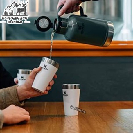 لیوان سفری استنلی 470 میلی لیتر مدل Beer Pint 0.47L رنگ سفید