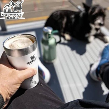 لیوان سفری استنلی 470 میلی لیتر مدل Beer Pint 0.47L رنگ سفید