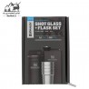 ست شات و قمقمه کتابی استنلی ادونچر مدل Shot Glass + Flask Set رنگ مشکی