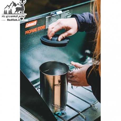 قهوه ساز سفری استنلی سری ادونچر مدل Boil + Brew 0.94L رنگ استیل