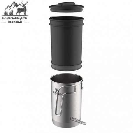 قهوه ساز سفری استنلی سری ادونچر مدل Boil + Brew 0.94L رنگ استیل
