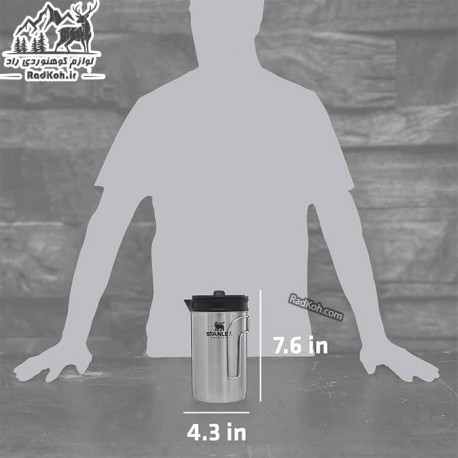 قهوه ساز سفری استنلی سری ادونچر مدل Boil + Brew 0.94L رنگ استیل