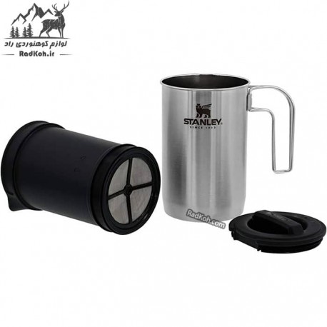 قهوه ساز سفری استنلی سری ادونچر مدل Boil + Brew 0.94L رنگ استیل