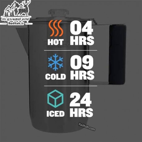 کتری استیل 6 نفره با صافی استنلی ادونچر مدل percolator رنگ استیل