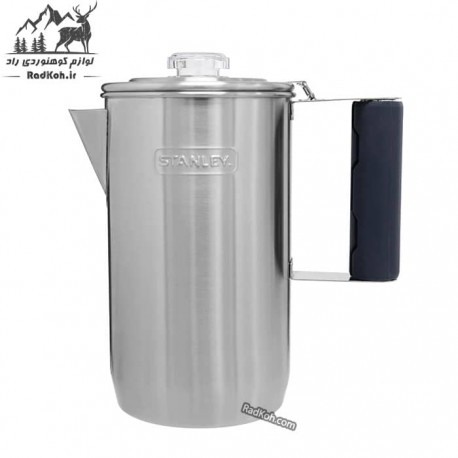 کتری استیل 6 نفره با صافی استنلی ادونچر مدل percolator رنگ استیل