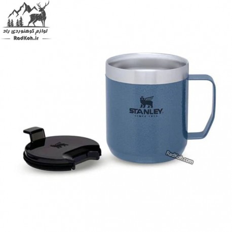 ماگ کوهنوردی 35ml کلاسیک استنلی مدل Camp Mug 0.35L رنگ آبی نفتی