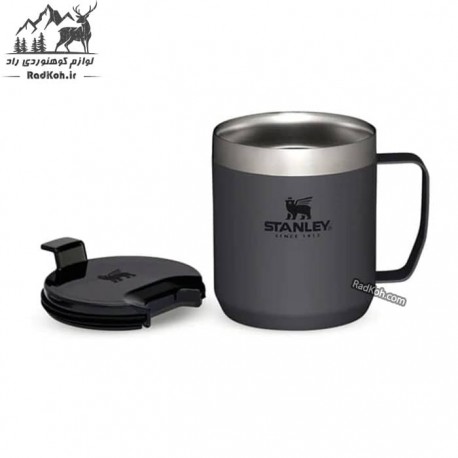 ماگ کوهنوردی 35ml کلاسیک استنلی مدل Camp Mug 0.35L رنگ خاکستری